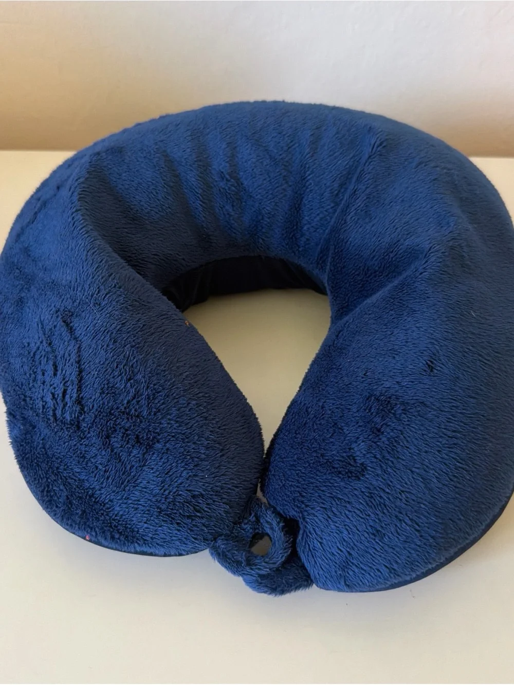 Plush Navy Travel Neck Pillow - Soft Support Cushion